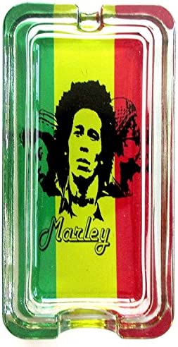Bob Marley Young Marijuana Weed Glass Ashtray
