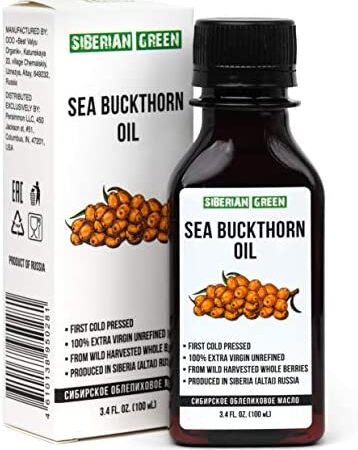 Siberian Sea Buckthorn Oil Premium Unrefined Cold Pressed 100 ml / 3.4 fl oz
