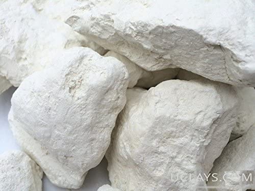 WHITE edible Clay, white dirt, chunks (lump) natural for eating (food), 1 lb (450 g)